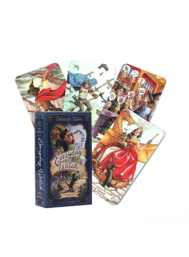 NIBEMINENT Daily Witch Tarot Deck Oracle Bone Script Electronic Guide 78Pcs English Version Daily Witch Tarot Deck Board Game Cards - Image 1