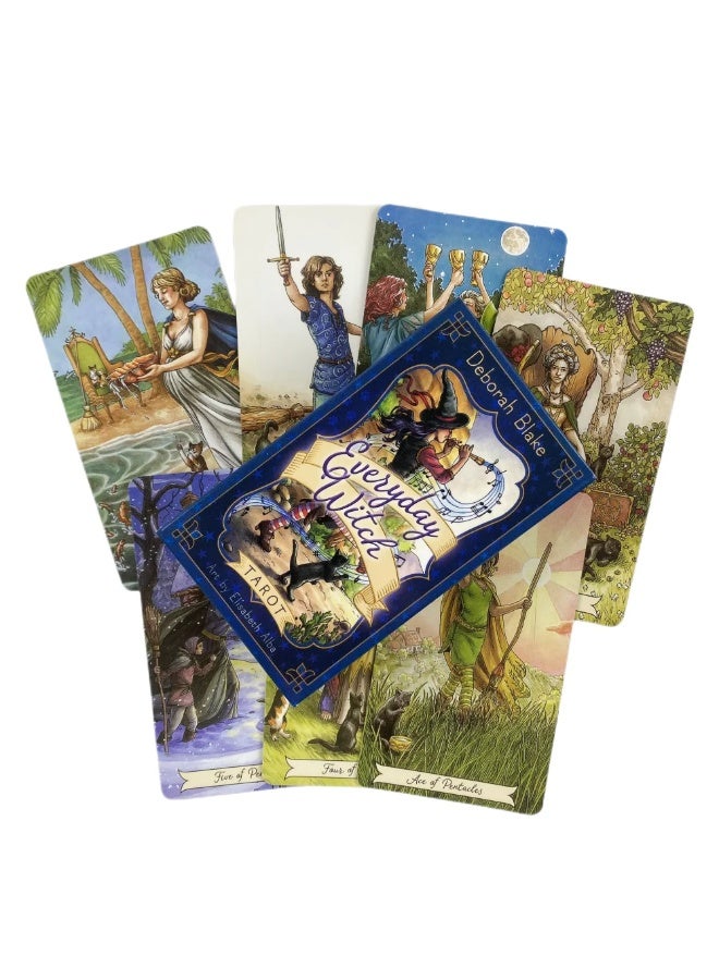 NIBEMINENT Daily Witch Tarot Deck Oracle Bone Script Electronic Guide 78Pcs English Version Daily Witch Tarot Deck Board Game Cards - Image 3