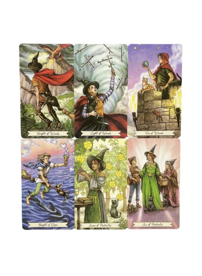 NIBEMINENT Daily Witch Tarot Deck Oracle Bone Script Electronic Guide 78Pcs English Version Daily Witch Tarot Deck Board Game Cards - Image 5