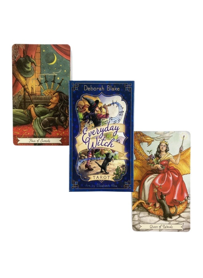 NIBEMINENT Daily Witch Tarot Deck Oracle Bone Script Electronic Guide 78Pcs English Version Daily Witch Tarot Deck Board Game Cards - Image 4