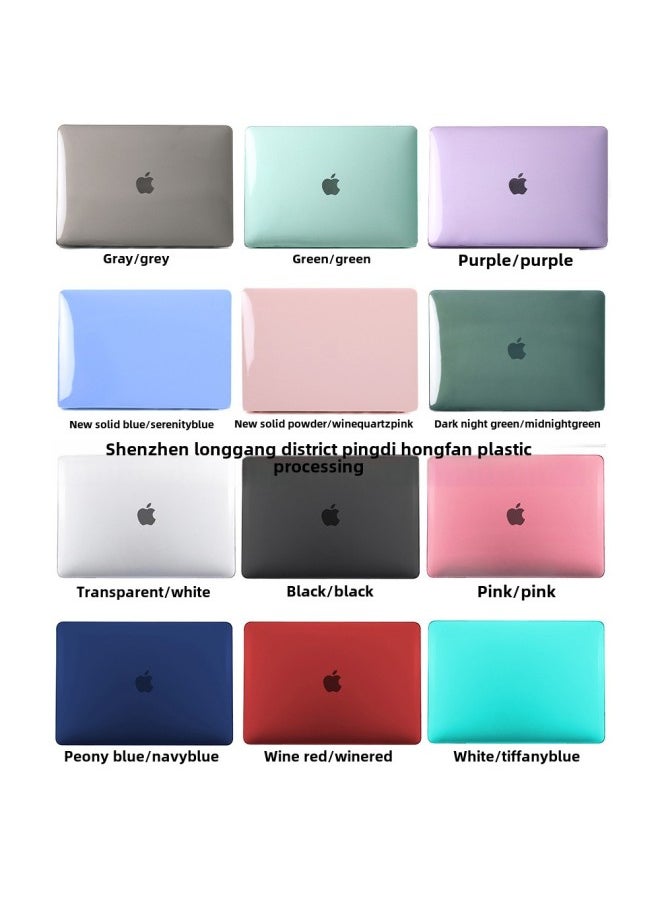 Generic - Macbook Case Case Crystal Transparent For Apple Laptop Case Air Case-Color:Crystal Hollow-dark Night Green-Applicable Model:pro13(A1278) - Image 1