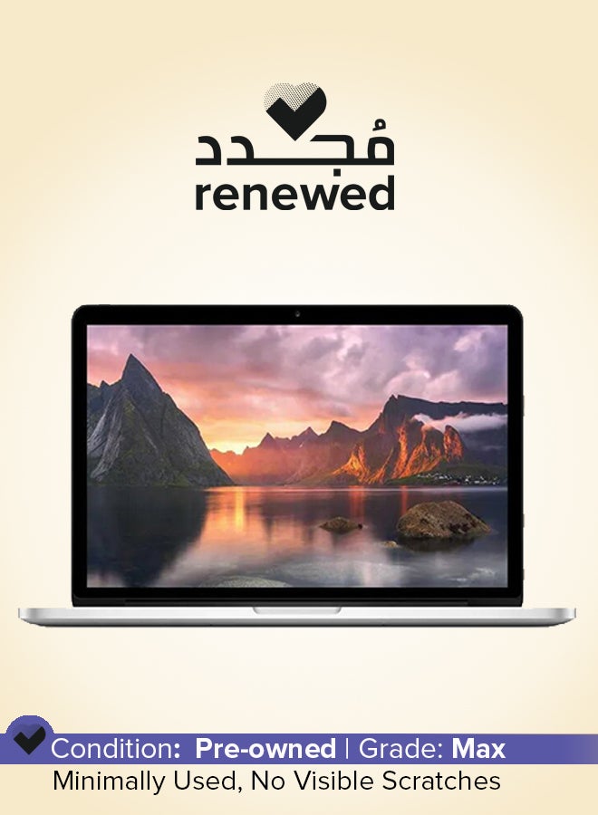 ابل  مجدد - لابتوب ماك بوك برو A1502 (2015) بشاشة 13.3 بوصة، مع معالج إنتل كور i5/الجيل السادس/ذاكرة RAM 8GB/قرص SSD 120GB/رسوميات مدمجة 1.5GB - Image 1