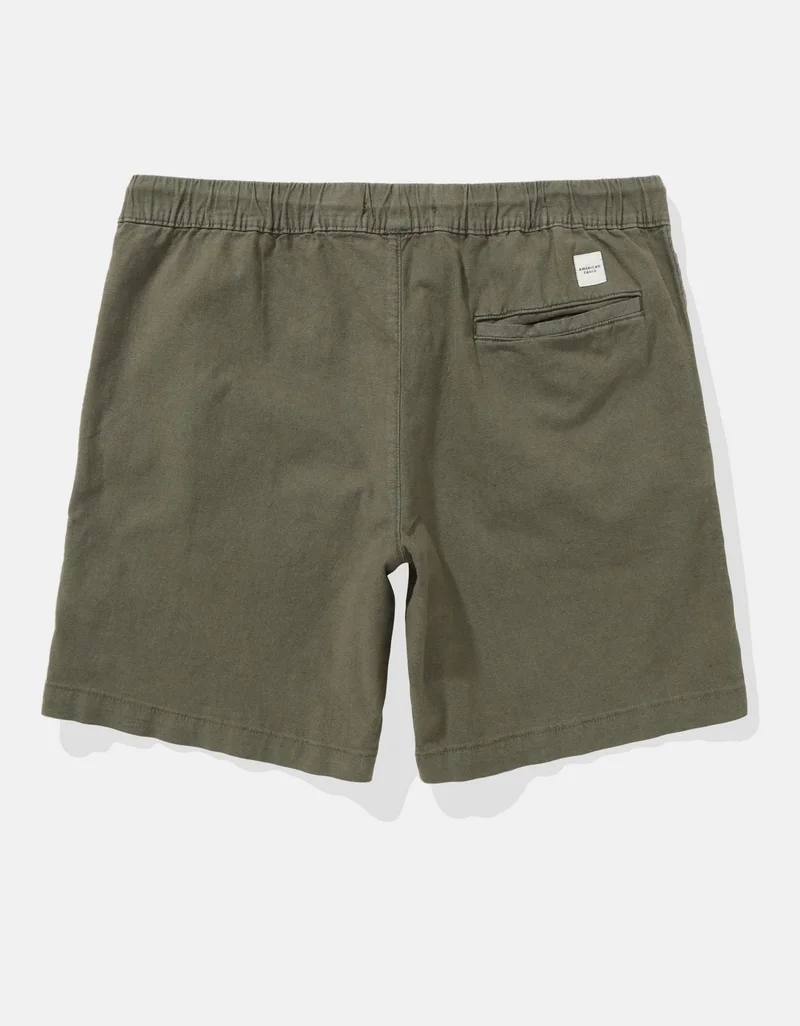 American Eagle AE Flex 8" Lived-In Linen-Blend Trekker Short