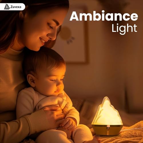 Zuvexa Classic Mountain Table Lamp - Acrylic Flame Mountain Lamp, Dynamic Atmosphere LED Light with Remote & Touch Control, 16-Color Changing Night Lamp for Home & Bedroom Decor - Image 2