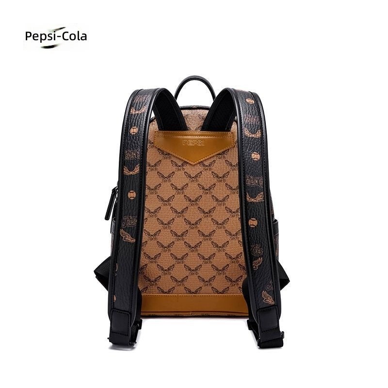 Pepsi Fashion Backpack for Women & Men, Large Capacity Travel Daypack, 14" Laptop Compatible, Water-Resistant PU, Trendy Print - Image 5