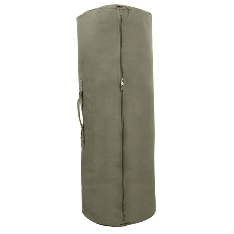 Rothco Canvas Duffle Bag with Side Zipper Rugged Outdoor Camping Gear Storage Olive Drab 21 x 36