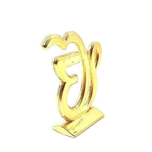 Shomex Ek Omkar Golden Car Dashboard Idol with American Diamond, Sikh Religious Symbol for Car, Home & Office Decor - Image 5
