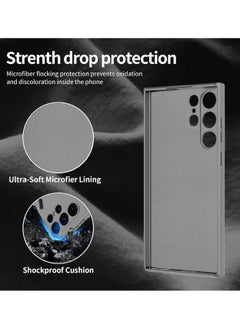 Wtech Premium Soft Liquid Silicone Case Cover For Samsung Galaxy S23 Ultra 5G 2023 Grey  - Image 4