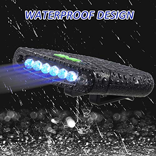 Mudder 2 Pieces LED Clip on Cap Lights USB Rechargeable Cap Flashlight Clip Waterproof Ultra Bright Hat Flashlight Headlamp for Fishing Camping Hand Work (Black,Red) - Image 5