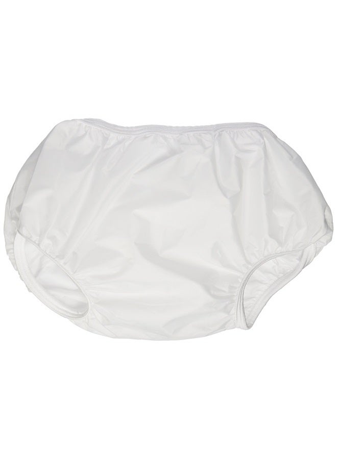 Dappi Waterproof 100% Nylon Diaper Pants, White, Large Fits 26-31 pounds (2 Count) - Image 1