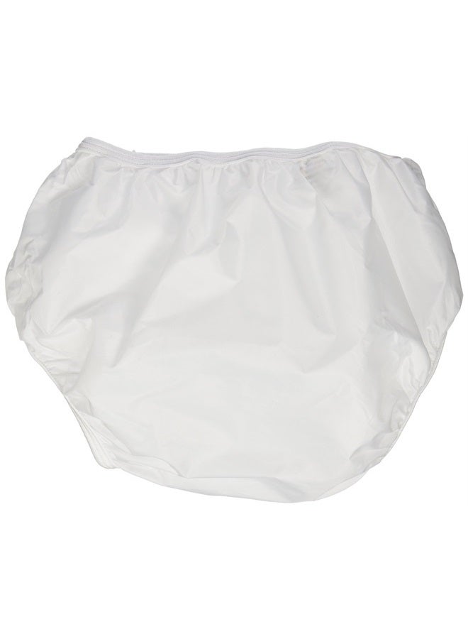 Dappi Waterproof 100% Nylon Diaper Pants, White, Large Fits 26-31 pounds (2 Count) - Image 2