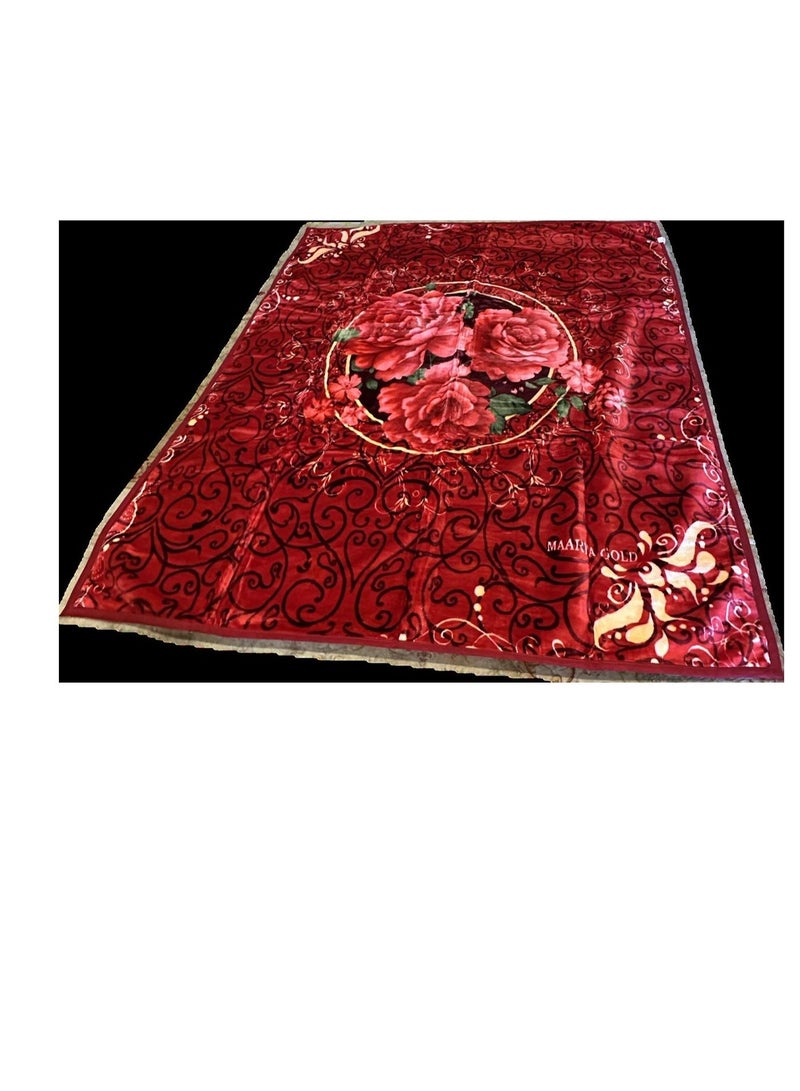 MAARYA GOLD 2 PLY SUPER SOFT EMBOSSED BLANKET - Image 2