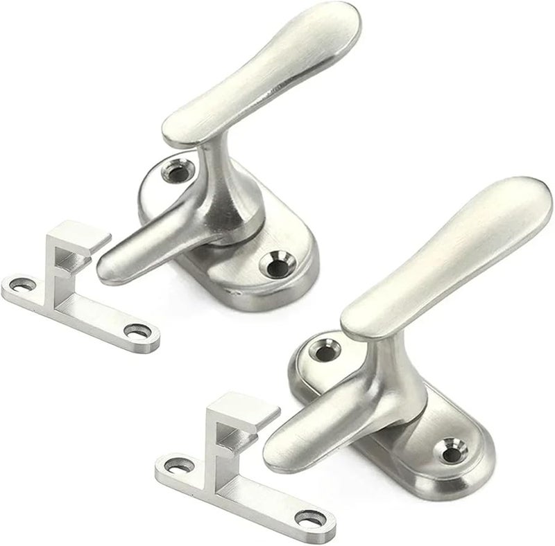 Large 5Pcs Stainless Steel Sliding Window Latch Lock Handle Bolt Security Hasp Hardware - Image 2