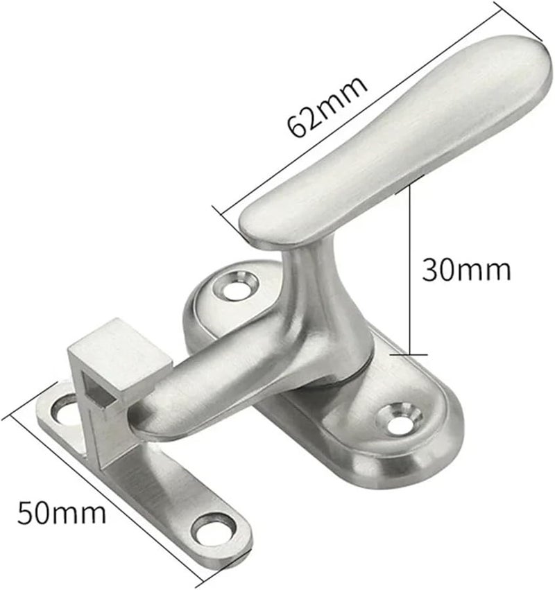 Large 5Pcs Stainless Steel Sliding Window Latch Lock Handle Bolt Security Hasp Hardware - Image 3
