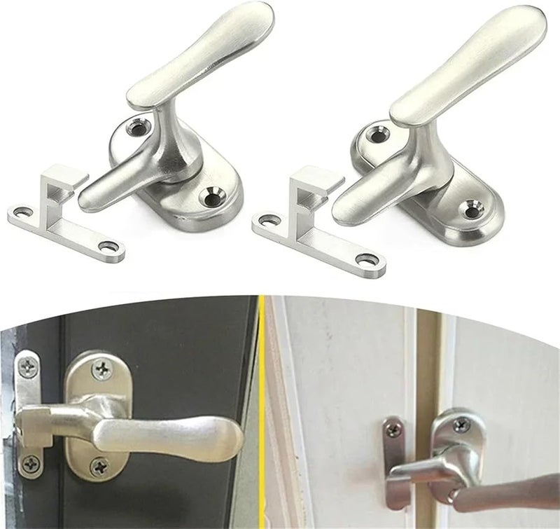 Large 5Pcs Stainless Steel Sliding Window Latch Lock Handle Bolt Security Hasp Hardware - Image 4
