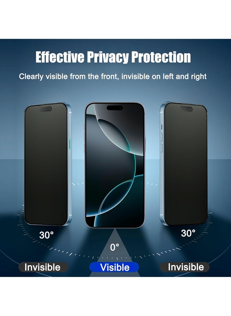 Muzz Matte Privacy Ceramic Screen Protector Film for iPhone 16 Plus, 2pcs, Matte, Anti-Spy, Full Adhesive, Flexible,[Not Glass], Anti-Spy Full Adhesive Flexible Film (iPhone 16 Plus) - Image 2