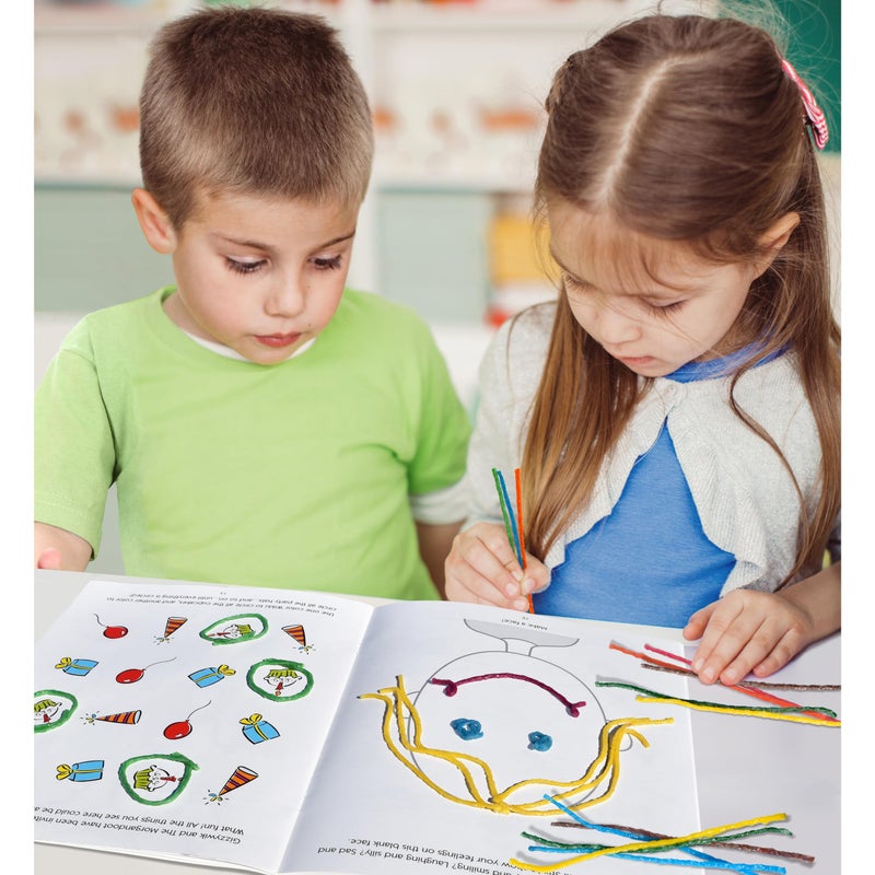 WikkiStix Wikki Stix Preschool Activity Book â€“ 72 Reusable Wikki Stix with 28 Pages & 30 Activities â€“ Educational Toy for Toddlers & Kids â€“ Fine Motor Skills, School Readiness, Travel, Classroom, No Mess Fun - Image 2