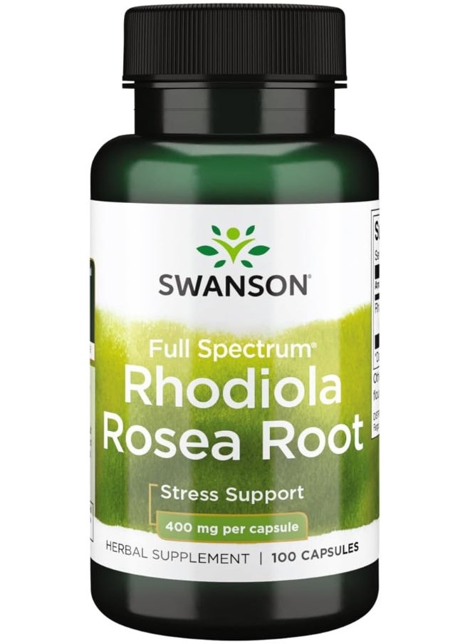 Swanson Premium Rhodiola Rosea Root 400Mg 100 Capsules  - Image 1