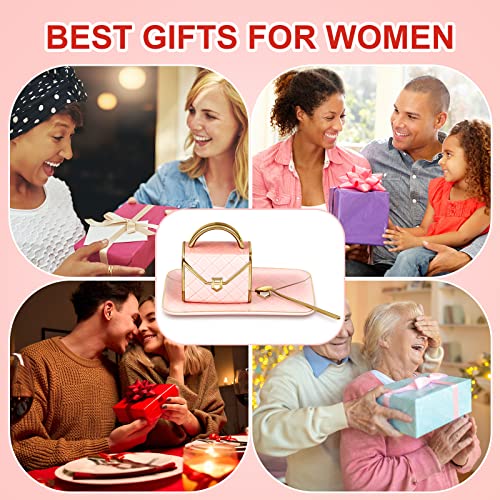 Zubebe 1 Set Coffee Mug Elegant Handbag Shaped Cup Modern Ceramic Purse Mug with Spoon and Saucer, 10oz Cute Creative Tea Cup for Office Home Woman Girls Gift (Pink) - Image 5