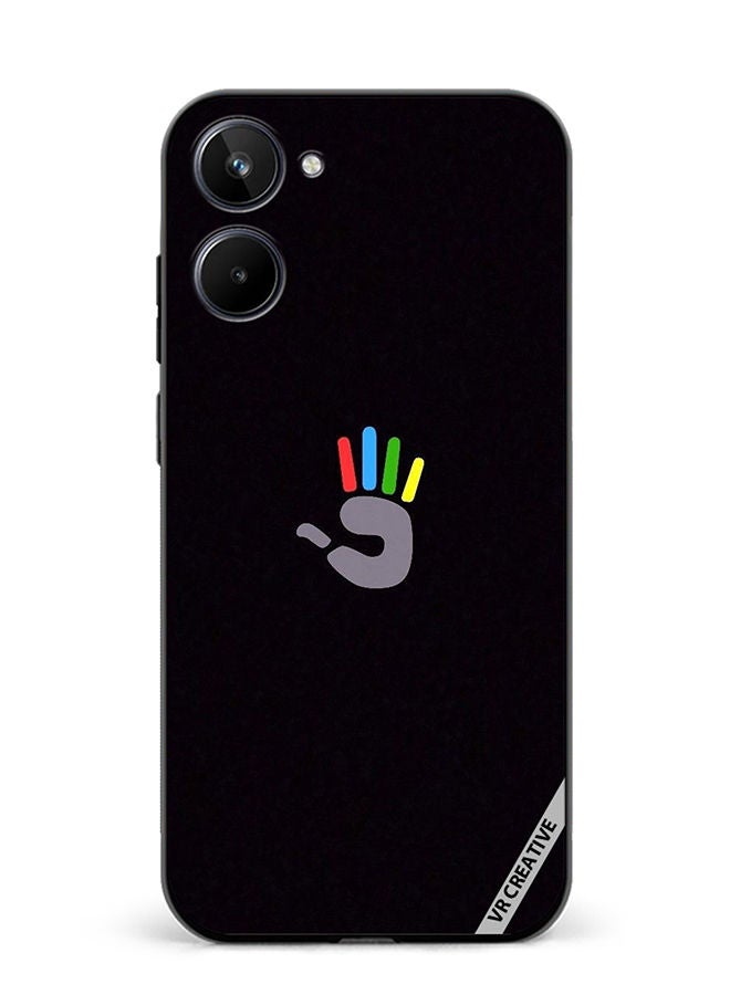 VR CREATIVE Protective Case Cover For Realme 10 Colorful Hand Design Multicolour - Image 1