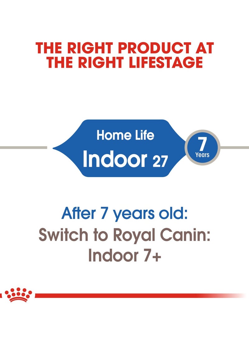 ROYAL CANIN - Royal Canin Indoor 27 Dry Cat Food – Balanced Nutrition for Indoor Adult Cats (400g) - Image 1