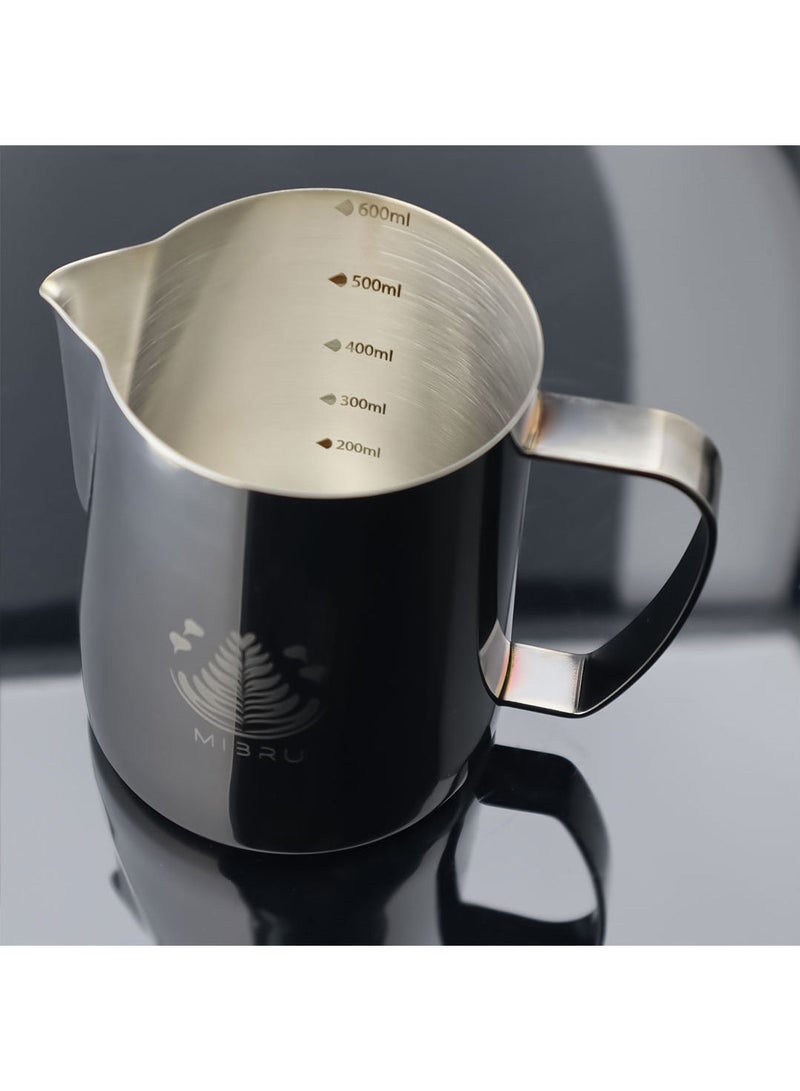 MIBRU Stainless Steel Espresso Coffee Pitcher Barista Kitchen Home Craft Scale Coffee Latte Milk Frothing Jug 600ml - Image 4