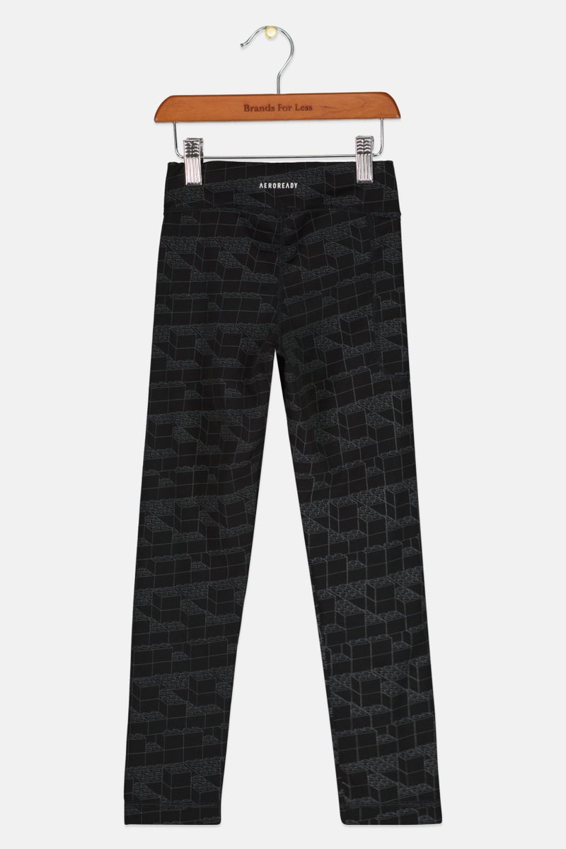 Adidas Adidas x LEGO Kids Girl Brand Logo Pull-On Tight, Black  - Image 2