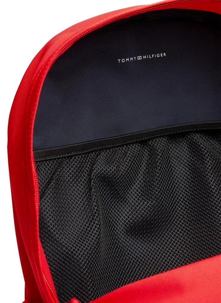Tommy Hilfiger Red Glare Kids' Essential Signature Colour-Blocked Pocket Backpack for Women | Best Price UAE