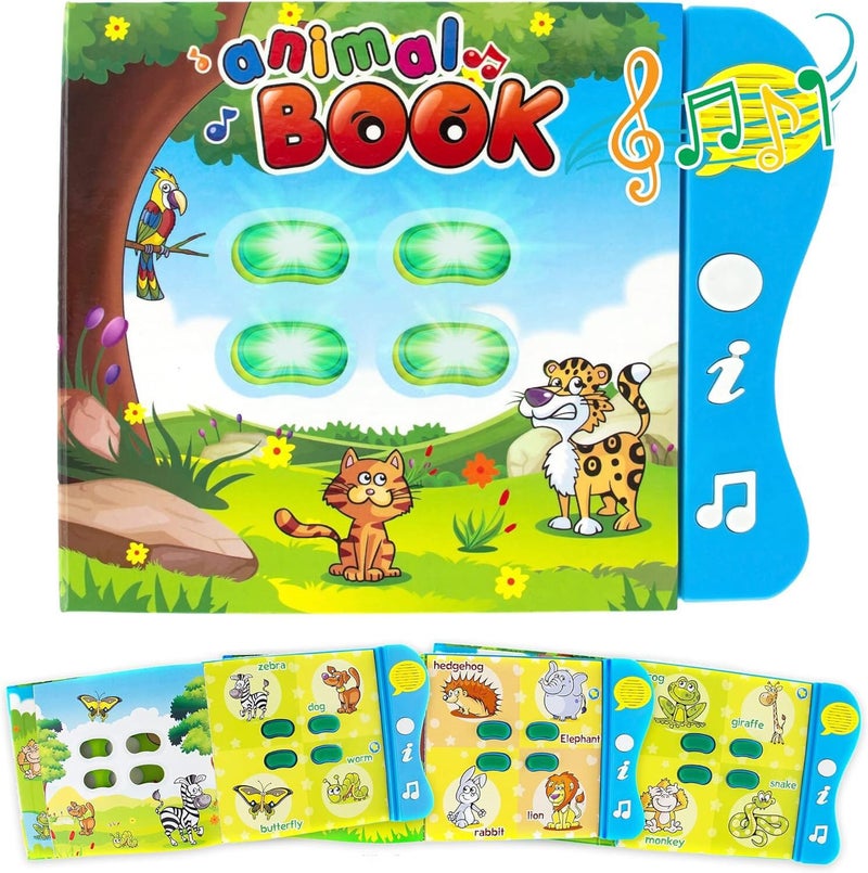 Boxiki kids Animal Sound Book for Toddlers - Interactive Learning Activity Book with Music, Animal Names & Sounds. Educational Toy for Baby & Early Development - Image 1