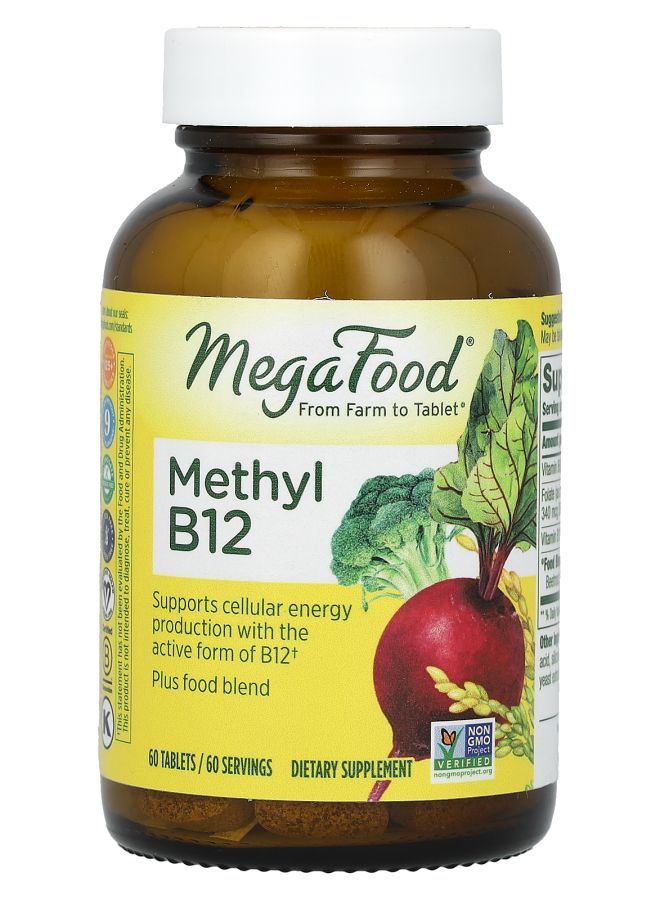 MegaFood ميثيل ب12 60 قرص