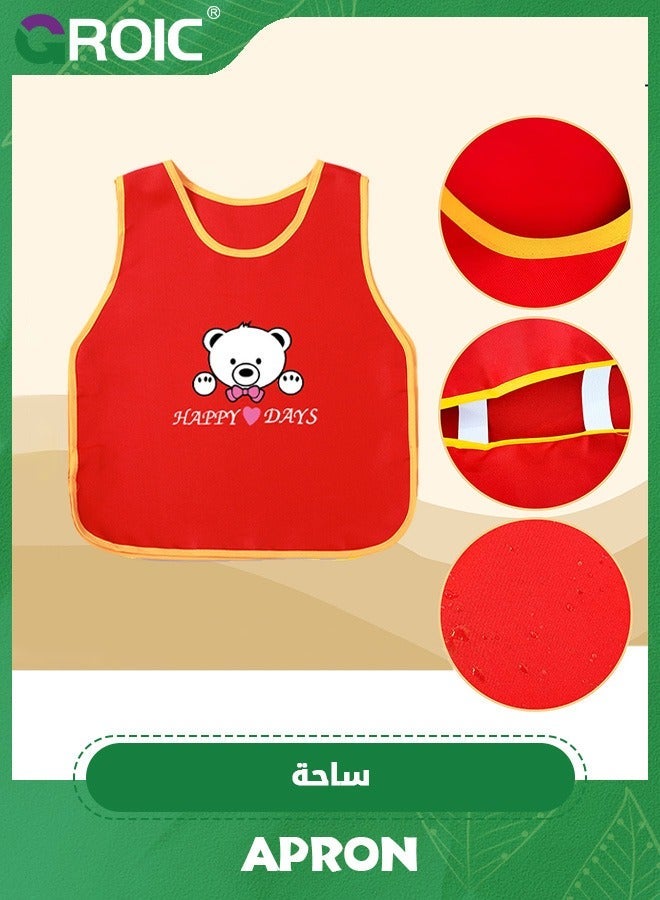 GROIC 2 Pcs Art Smock for Kids Waterproof Artist Painting Aprons Sleeveless Children Smocks with Cartoon Patterns,Kids Smock,Paint Craft Activity - Image 2
