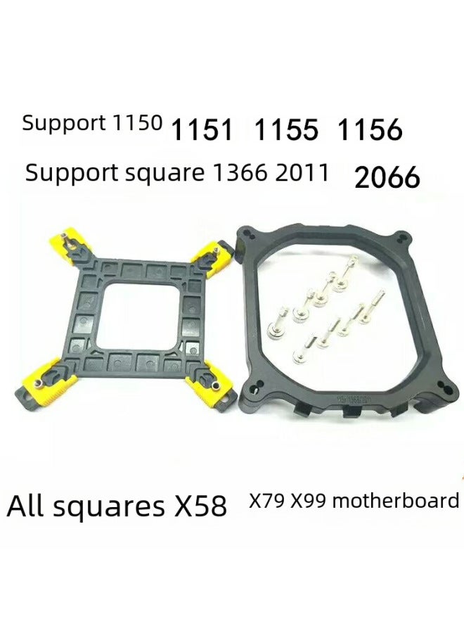 Loquat 1700 1151 AMD4 1366 2011 X58 X79 CPU Fan Radiator Buckle Base Bracket-Color:AMD Bracket Black Complete Set - Image 2