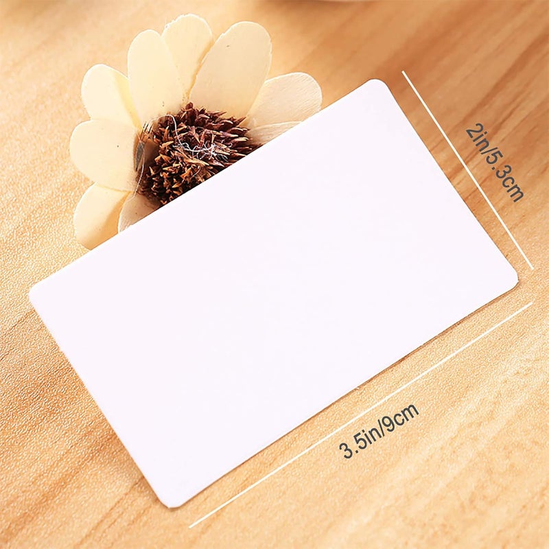 VANRA 300 Small Blank Index Cards Color Cardstock Study Flash Cards, 3.5x2 inches, Unruled with Rounded Corners (White, 300/Pack) - Image 2