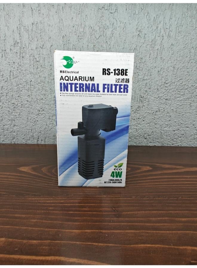 RS Electrical Aquarium Internal Filter – RS-138E (4W) / RS-148E (6W) – Submersible Fish Tank Filter Pump - Image 4