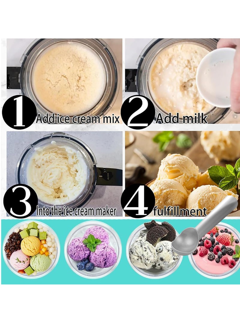 4 Pack Ninja Pint Cups and Lids for NC501 NC500 Ice Cream Cream Containers Cups Tubs Canister Set Milkshake Pots Compatible with Ninja Ice Cream Maker Machines