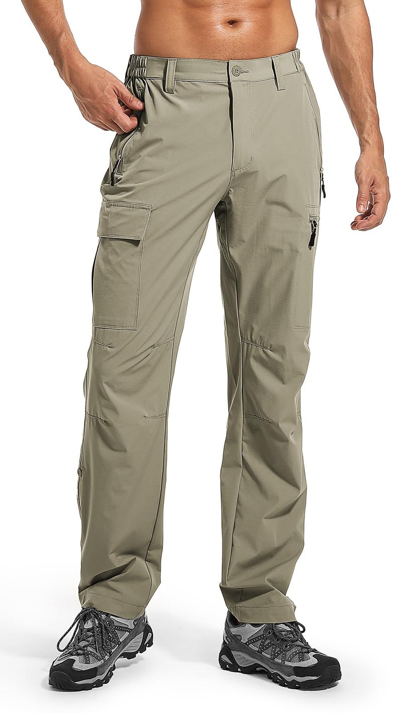 Wespornow Men's-Hiking-Pants Lightweight Water Resistant Quick Dry Outdoor Pants for Fishing Travel Camping (Sage Green, 32W x 30L) - Image 2