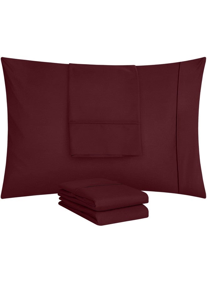 Utopia Bedding Queen Pillow Cases - 4 Pack - Envelope Closure - Soft Brushed Microfiber Fabric - Shrinkage and Fade Resistant Pillow Covers Queen Size 20 X 30 Inches (Burgundy) - Image 5