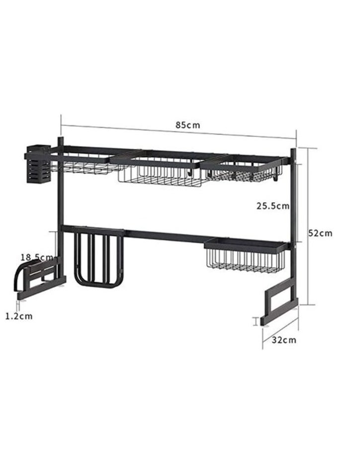 AtrauX Dish Drying Rack over Sink, Kitchen Supplies, Storage Counter Organizer, Utensils Holder, Space saver Shelf Organizer  - Image 4