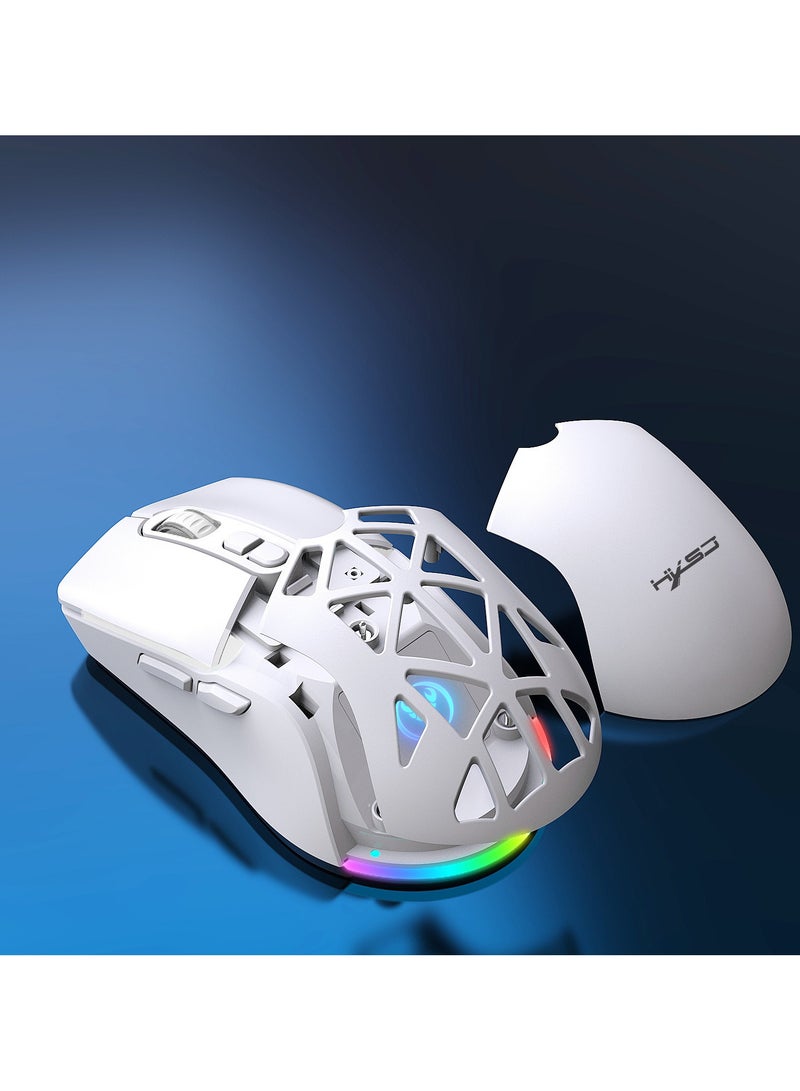 HXSJ New T26 Dual-Mode Wireless Mouse RGB Backlight 4800dpi built-in 650mAh rechargeable battery BT5.1 - Image 3