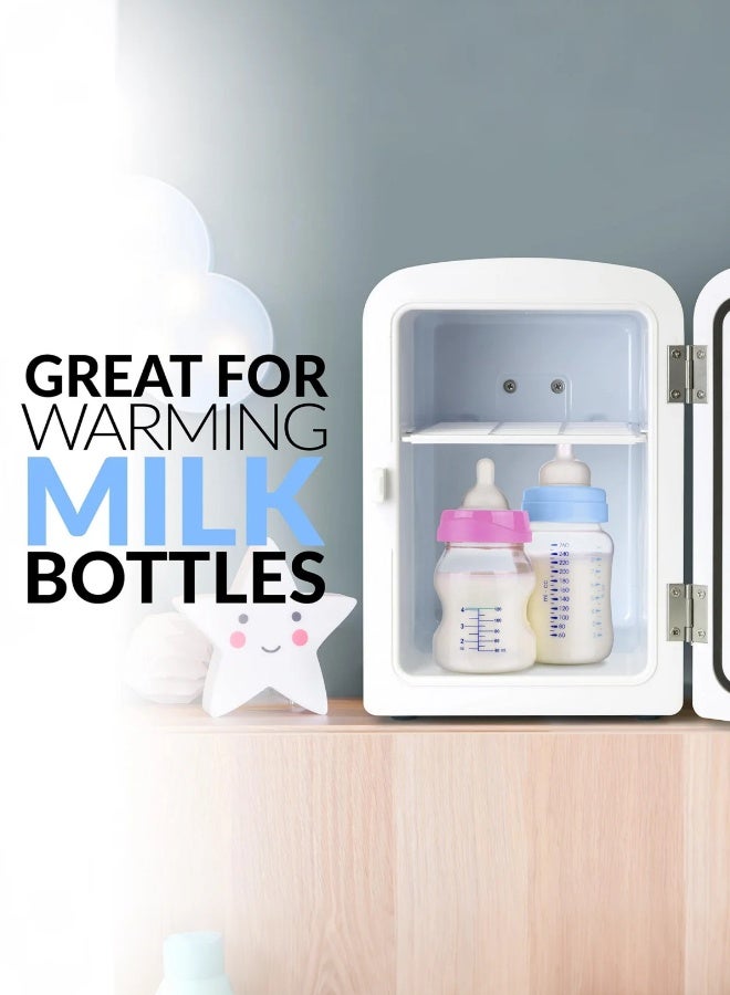 TELANPU Compact Portable Mini Fridge, 4 Liter /6 Cans Skincare Fridge for Bedroom, Dorm, Car, Office, Small Compact Fridge, Thermoelectric Cooler and Warmer, Black - Image 2