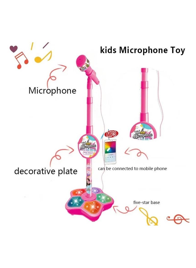 ميكروفون لعبة للأطفال مع قوس ، وتعزيز اتصال MP3 ، الهاتف المحمول ، آلة كاريوكي للأطفال ، هدايا عيد ميلاد للفتيات والفتيان - Image 2