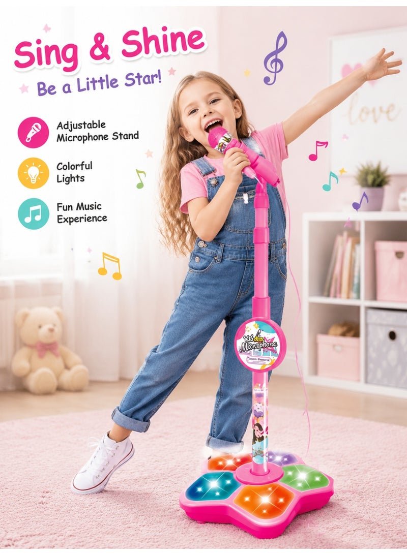 برايم تشويس ميكروفون لعبة للأطفال مع قوس ، وتعزيز اتصال MP3 ، الهاتف المحمول ، آلة كاريوكي للأطفال ، هدايا عيد ميلاد للفتيات والفتيان - Image 4