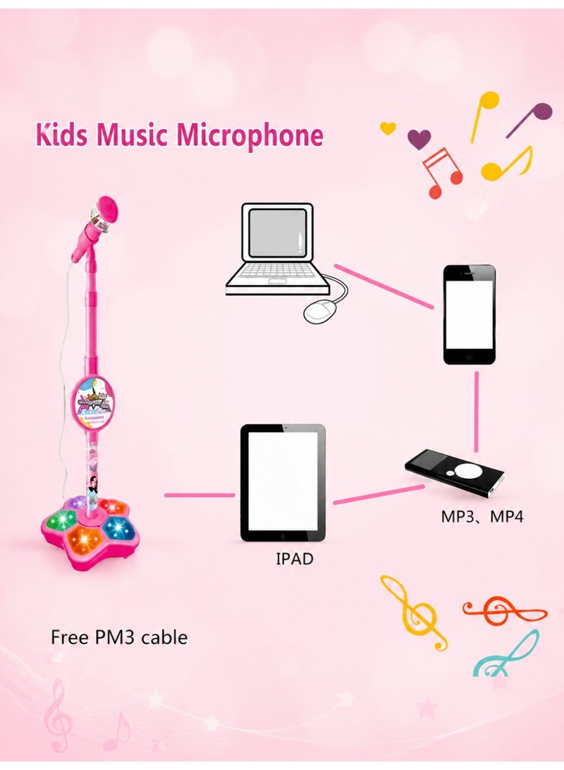 برايم تشويس ميكروفون لعبة للأطفال مع قوس ، وتعزيز اتصال MP3 ، الهاتف المحمول ، آلة كاريوكي للأطفال ، هدايا عيد ميلاد للفتيات والفتيان - Image 3
