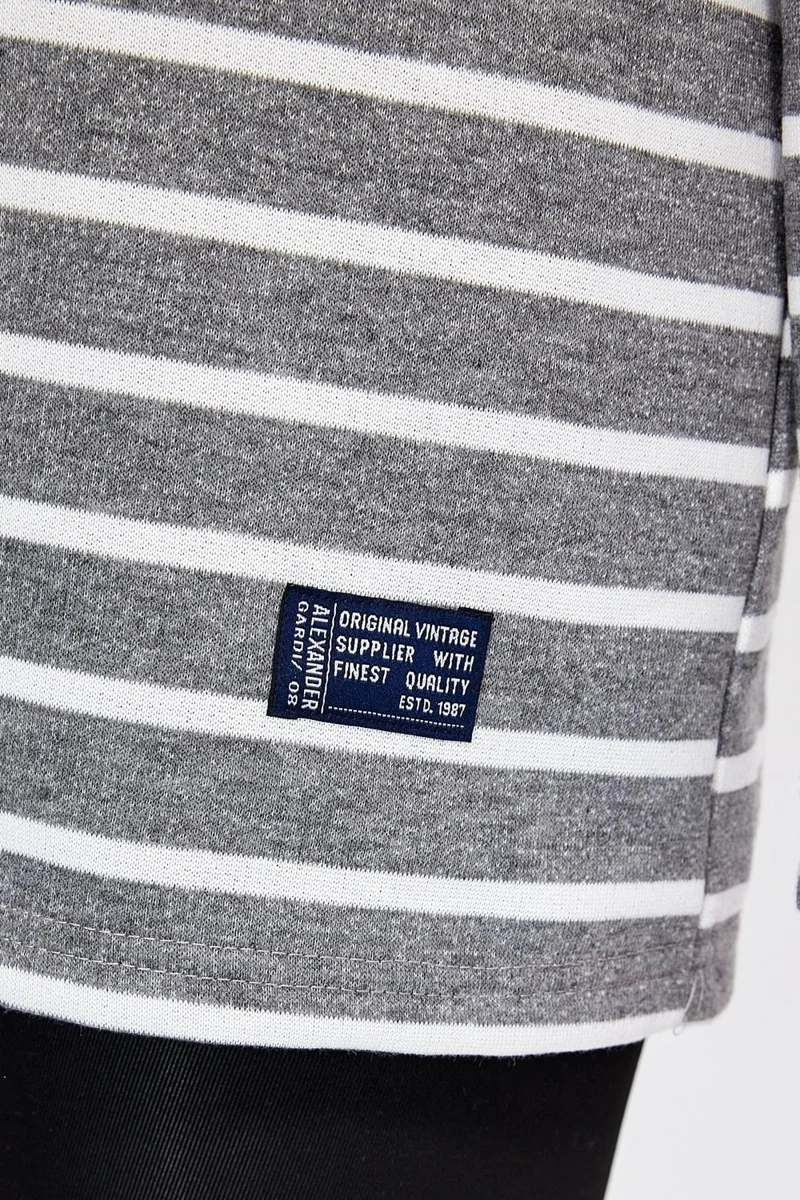 الكسندر جاردي Alexandergardı Striped Oversize Basic Sweatshirt (B23-00158)