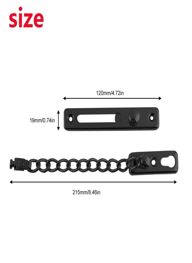 Megika 1Pack, Heavy Duty Door Chains Locks with Safety Spring, Stainless Steel Chain Lock for Inside Door with Mounting Screws, Suitable for Home, Apartment, Hotel. - Image 2