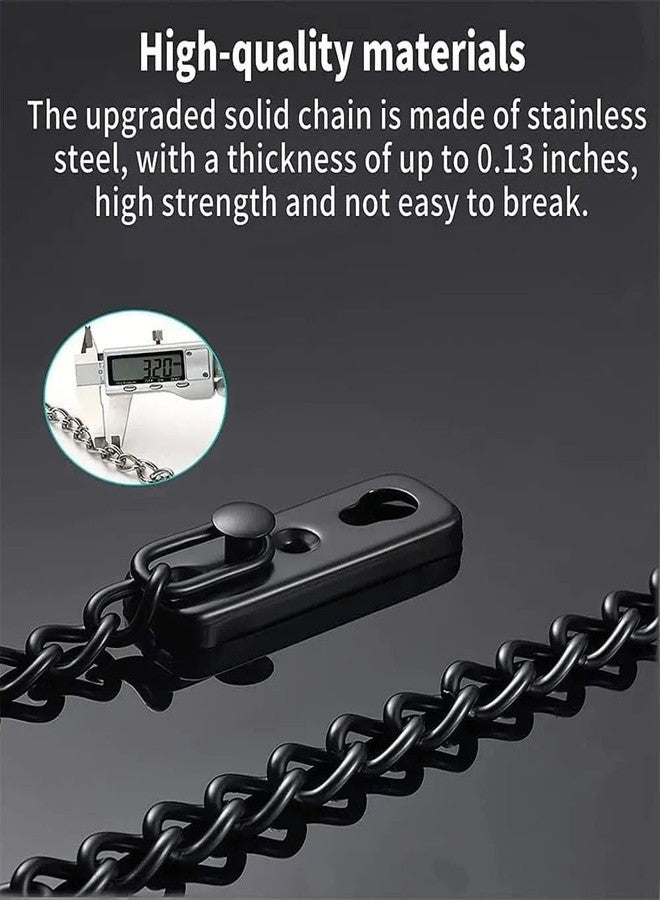 Megika 1Pack, Heavy Duty Door Chains Locks with Safety Spring, Stainless Steel Chain Lock for Inside Door with Mounting Screws, Suitable for Home, Apartment, Hotel. - Image 5