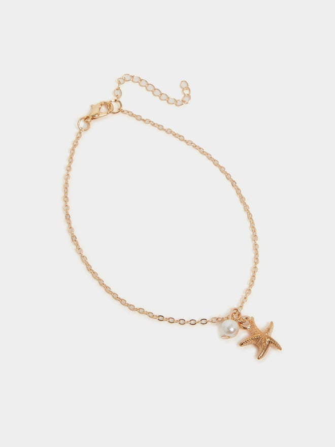 Styli Styli Starfish and Faux Pearl Charm anklet  - Image 2