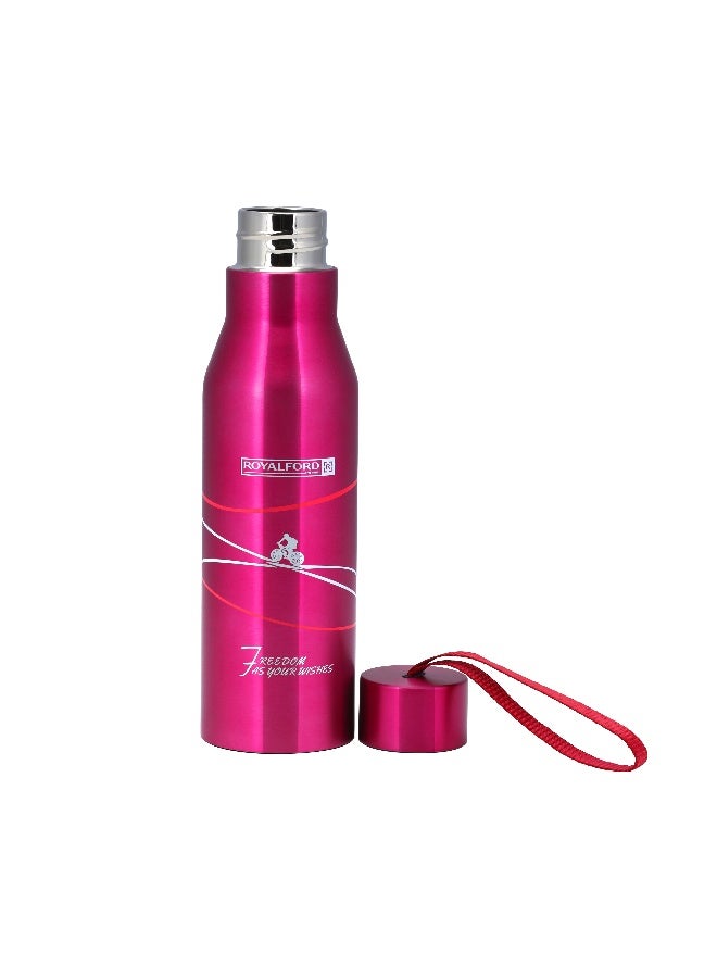Royalford 720 Ml/24Oz Double Wall Stainless Steel Vacuum Bottle, Ss 304 Inner Pot, Hot, Cold, Multi Color, Assorted Color, 7.8 X 26.8 Cm - Image 4