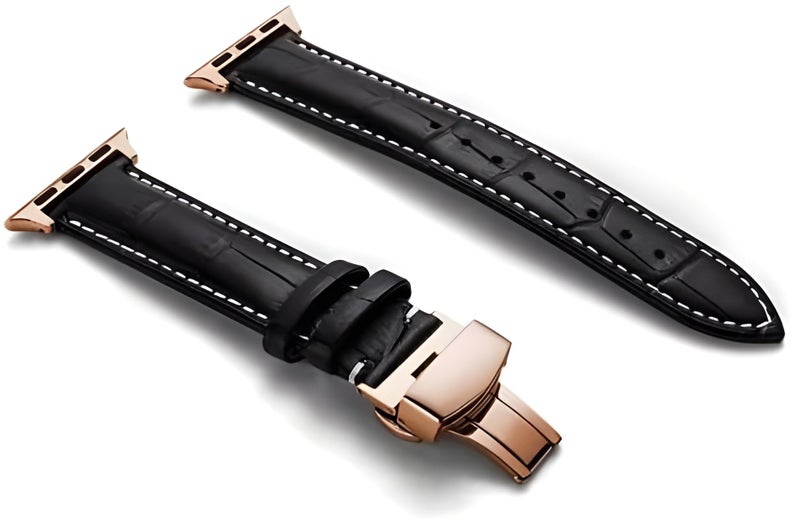 NEXT STORE Genuine Leather Band Compatible with iWatch – Adjustable Premium Strap - Image 1