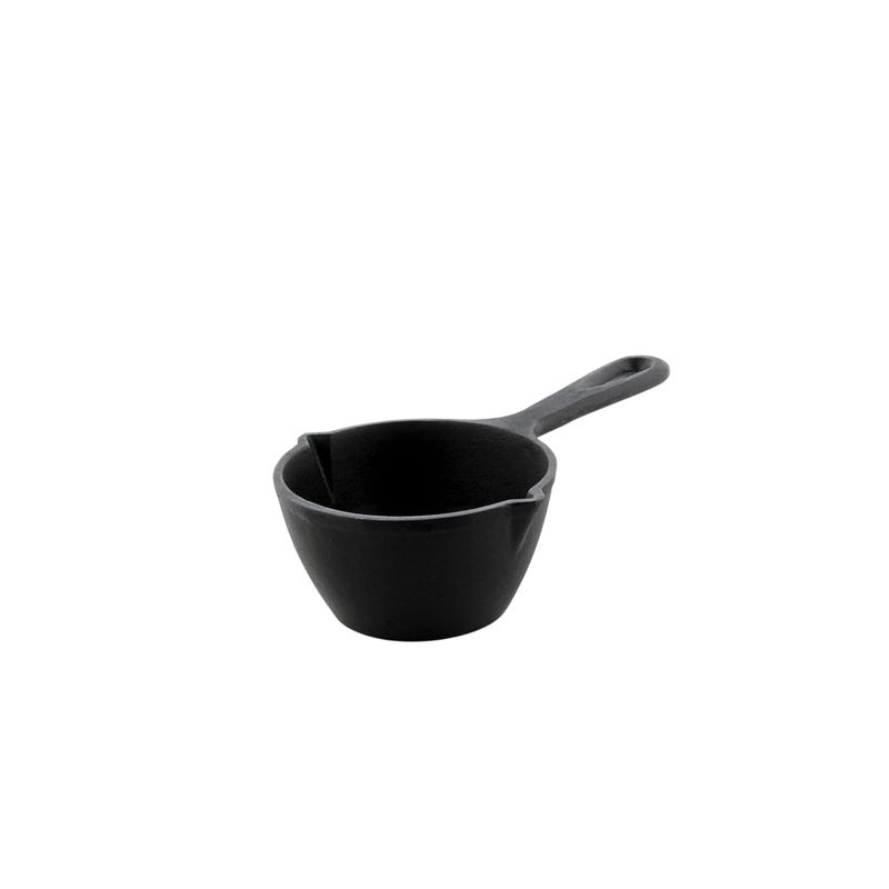 TRILONIUM Cast Iron Tadka Pan | Tempering Pan | Triple-Seasoned | Dia 11 cms | Depth 6 cms | Weight 800 GMS | Capacity 450ml - Image 1